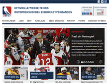 Tablet Screenshot of eishockey.at